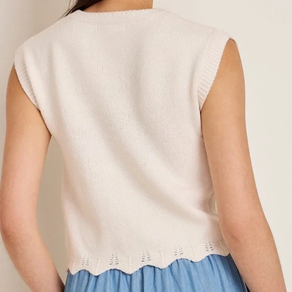 SINCERELY JULES Angie Floral Cable Knit
Sweater Tank - Picture 6 of 14